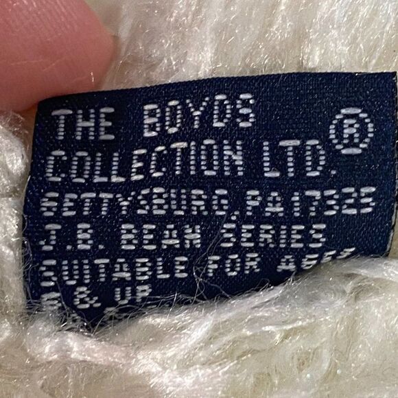 Boyds Bears J. B. Bean White Stuffed Bear Series 1990 - 2000 - Picture 6 of 6